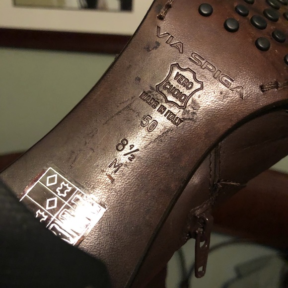 Via Spiga dark brown leather boots - Picture 4 of 8